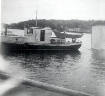 32 The Wadman Brothers' Boat c. 1947. Credit: Celestine Gaulton